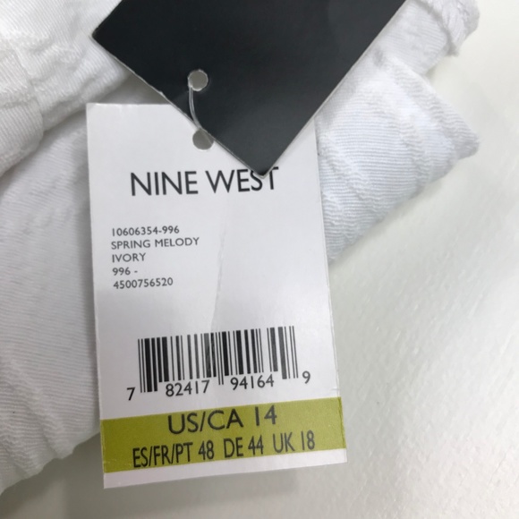 Nine West Ivory Jacquard Flounce Skirt - Size14 - Picture 7 of 7